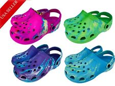 New Women's Tye Tie Dye Shoes Comfort Garden Water Slides Slip on 6-12
