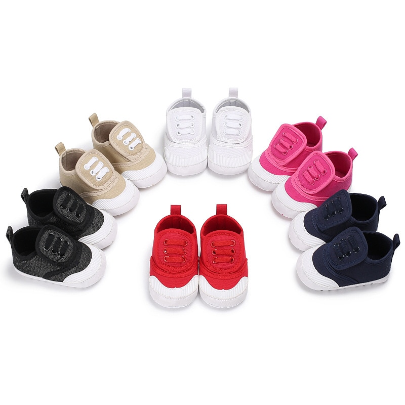 Newborn baby new cute casual toddler non-slip walking canvas shoes