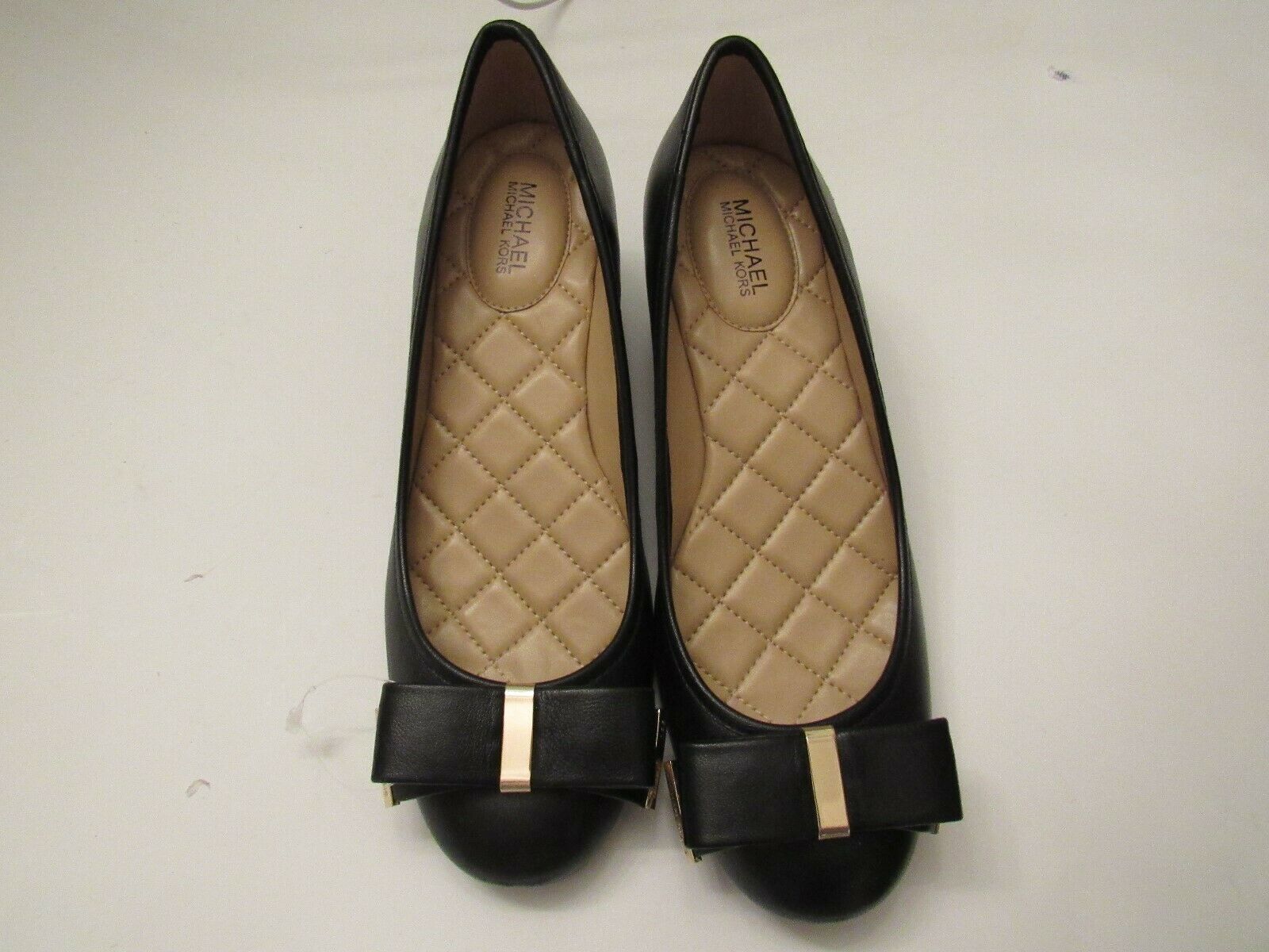 New/NO BOX Michael Kors black color leather upper slip-on/bow dress shoes 6M