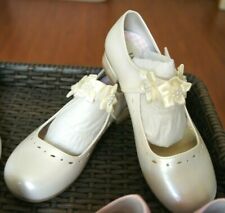 NIB #G312 Peanut Butter Flower Girls Dress Shoes Ivory Color US Sz 2/3/4/5/6