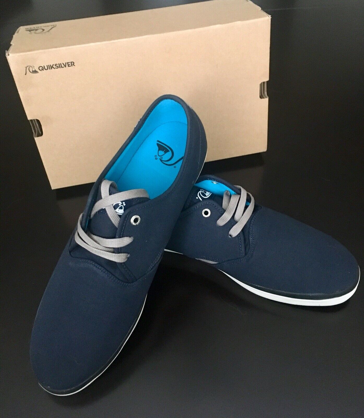 NIB Quiksilver Men's Shorebreak Sneaker Shoes SIZE 14 Navy Blue Quicksilver New