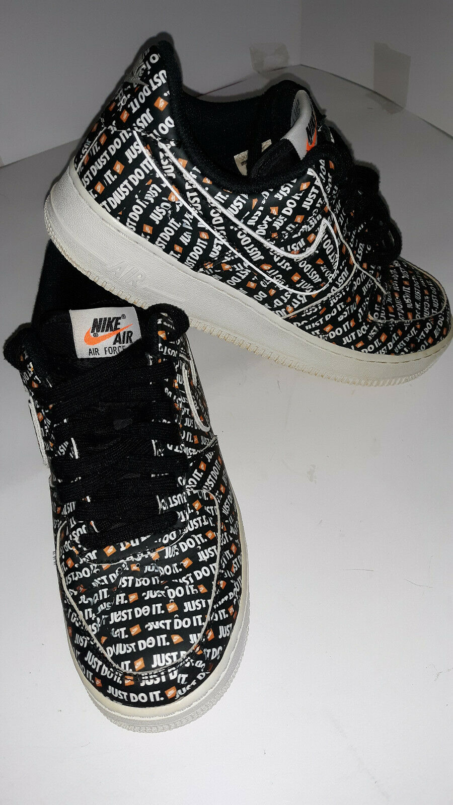 Nike Air Force 1 Just Do It Men's Sz 9 All Over Graphic Shoes