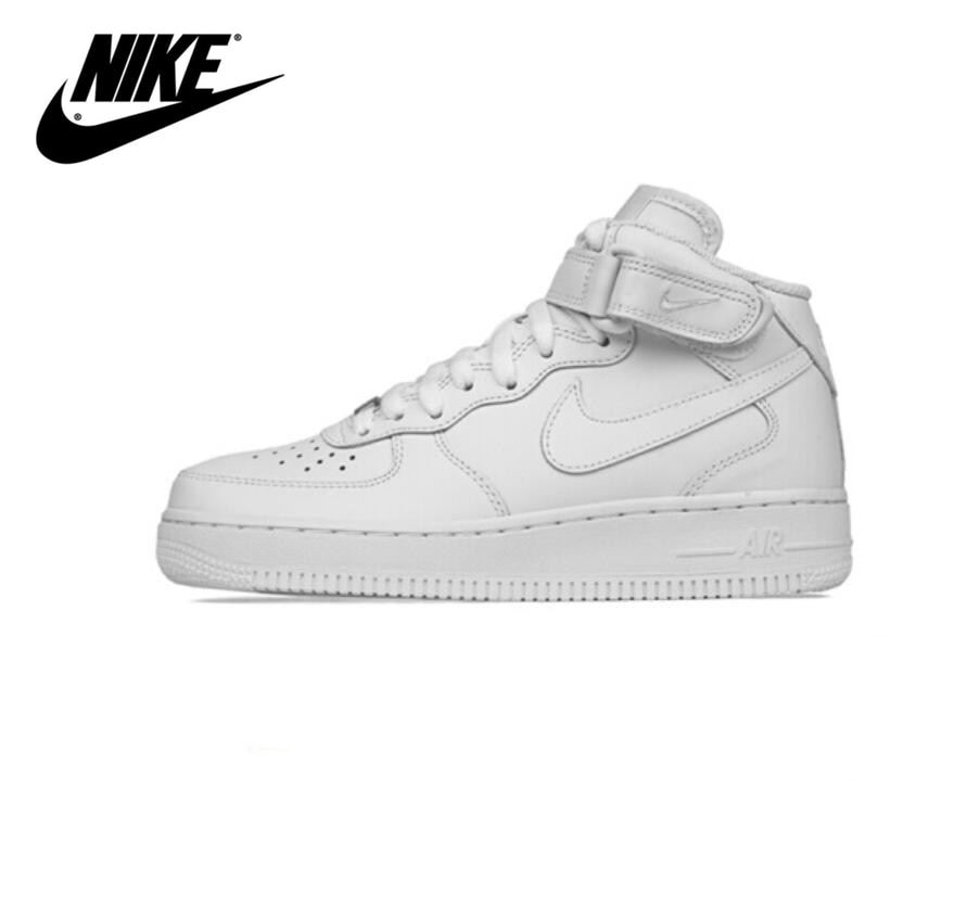 Nike Air Force1 AF1 Air Force One Men's and Women's Pure White Wheat Classic Sports Casual Shoes