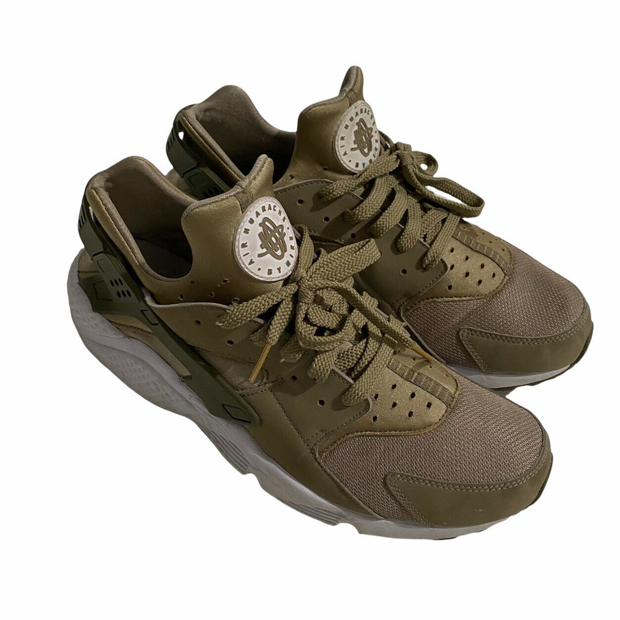 Nike Air Huarache Run Camo Cargo Khaki Green Tan Shoes 318429-200 Men's Size 13
