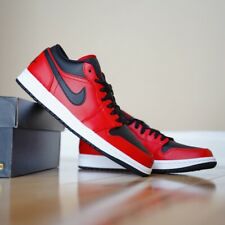 Nike Air Jordan 1 Low Shoes Red Black 553558-605 Men's or GS 553560-605