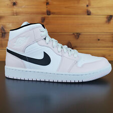 Nike Air Jordan 1 Mid Barely Rose White Pink Black BQ6472-500 Women's Shoes