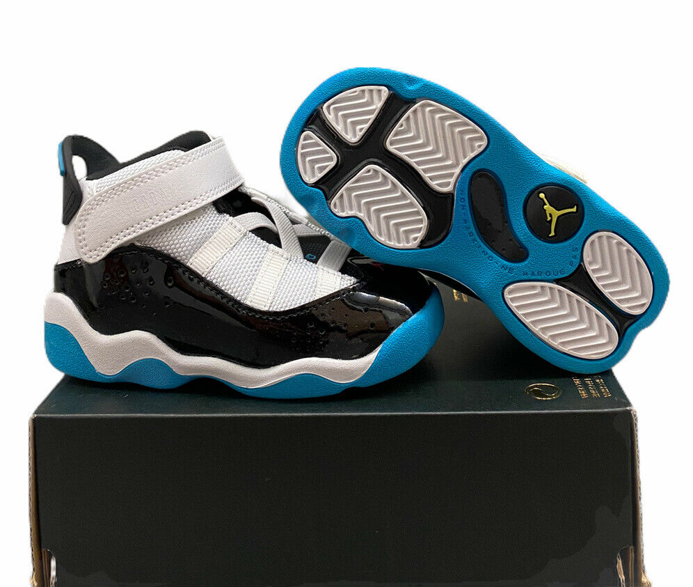 Nike Air Jordan 6 Rings Shoes South Beach Blue (CK0028-100) Toddlers Size 6c