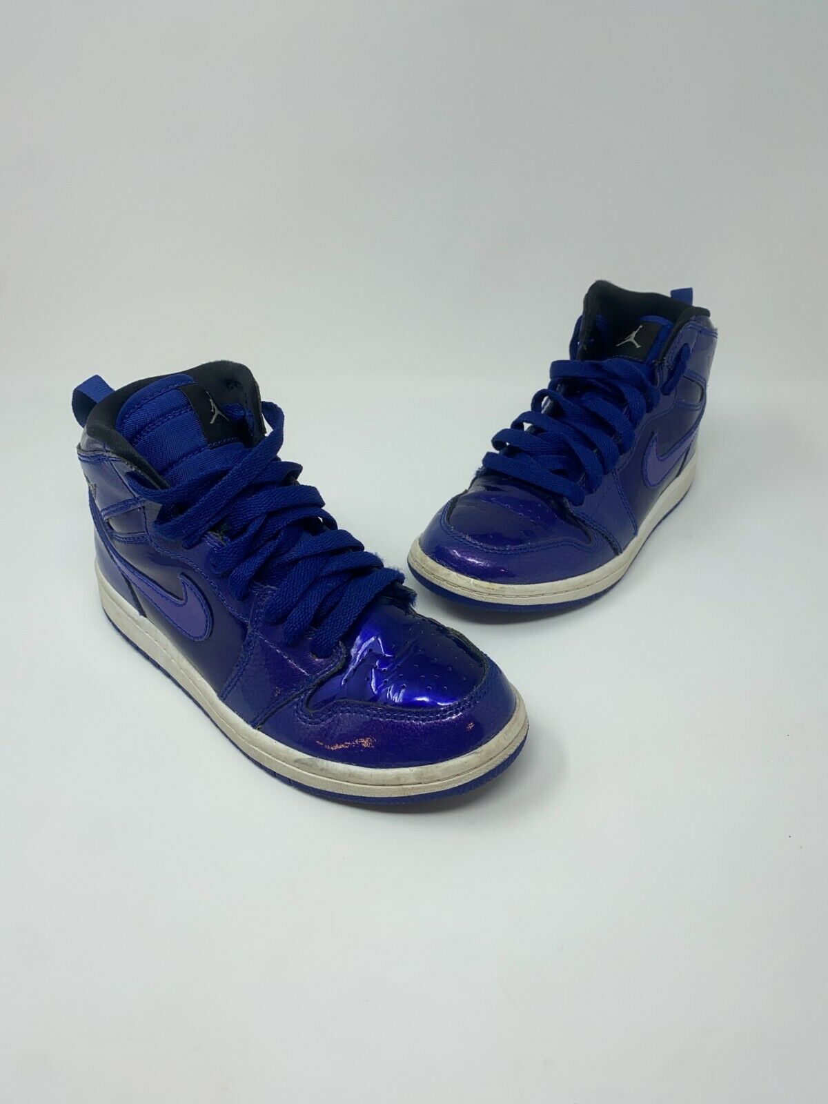 Nike Air Jordan Kids 1 Retro High BP 705303-420 Royal Blue Basketball Shoes Sz 1