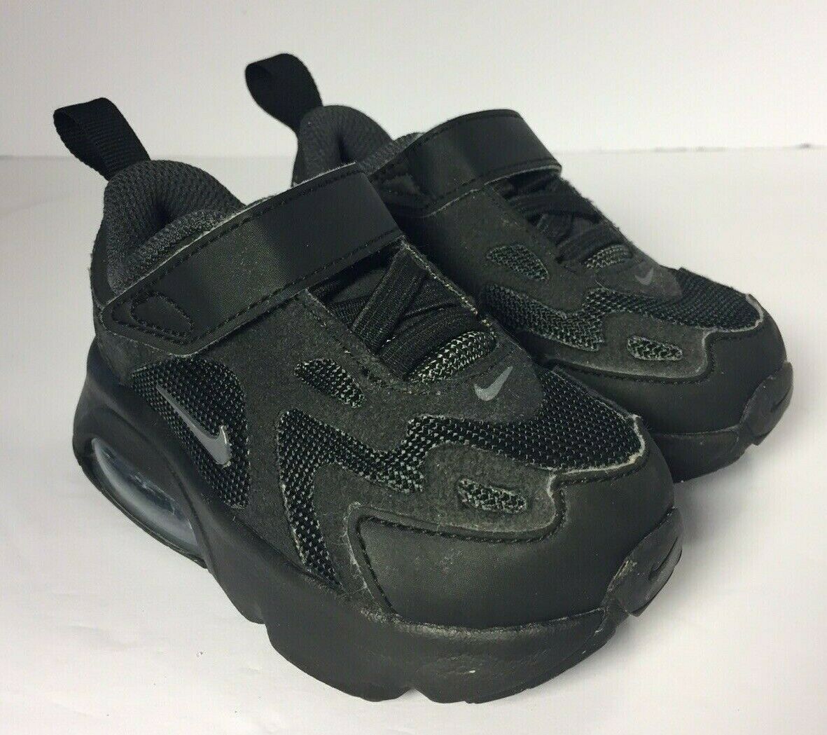 NIKE Air Max 200 Toddler Boys Sneakers Black AT5629 001 Hook & Loop Shoes 5C