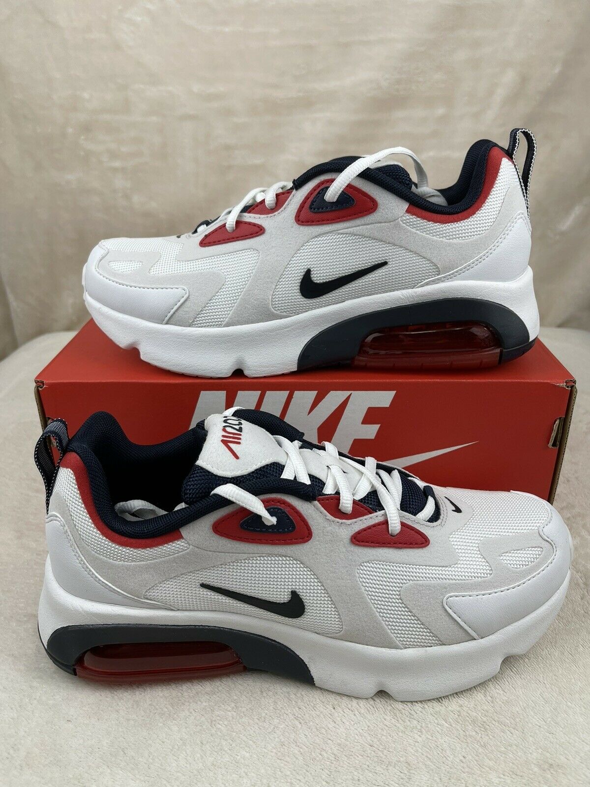 Nike Air Max 200 Womens Size 8.5 (7Y) Shoes Summit White Obsidian