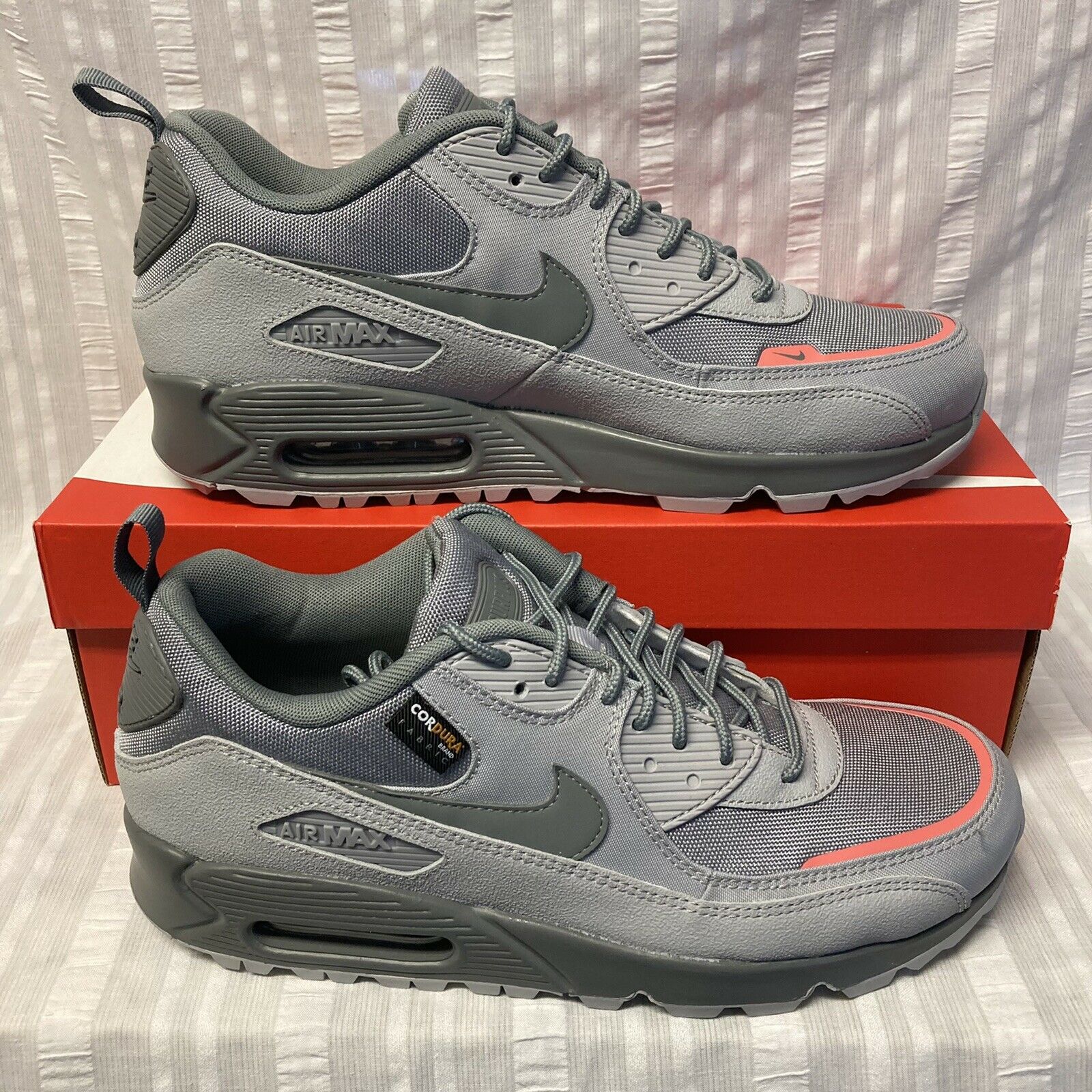 Nike Air Max 90 Surplus Weatherized Shoes DC9389 Wolf Cool Grey Sz 11