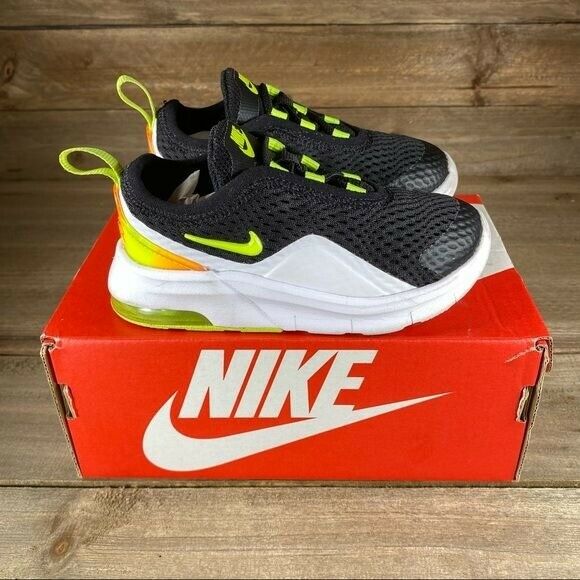 Nike Air Max Motion 2 RF Sneakers Toddler Shoes Size 7C Black Volt CD8519-001