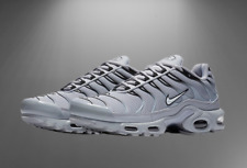 Nike Air Max Plus Shoes "Wolf Grey" White Black 852630-021 Men's Multi Size NEW
