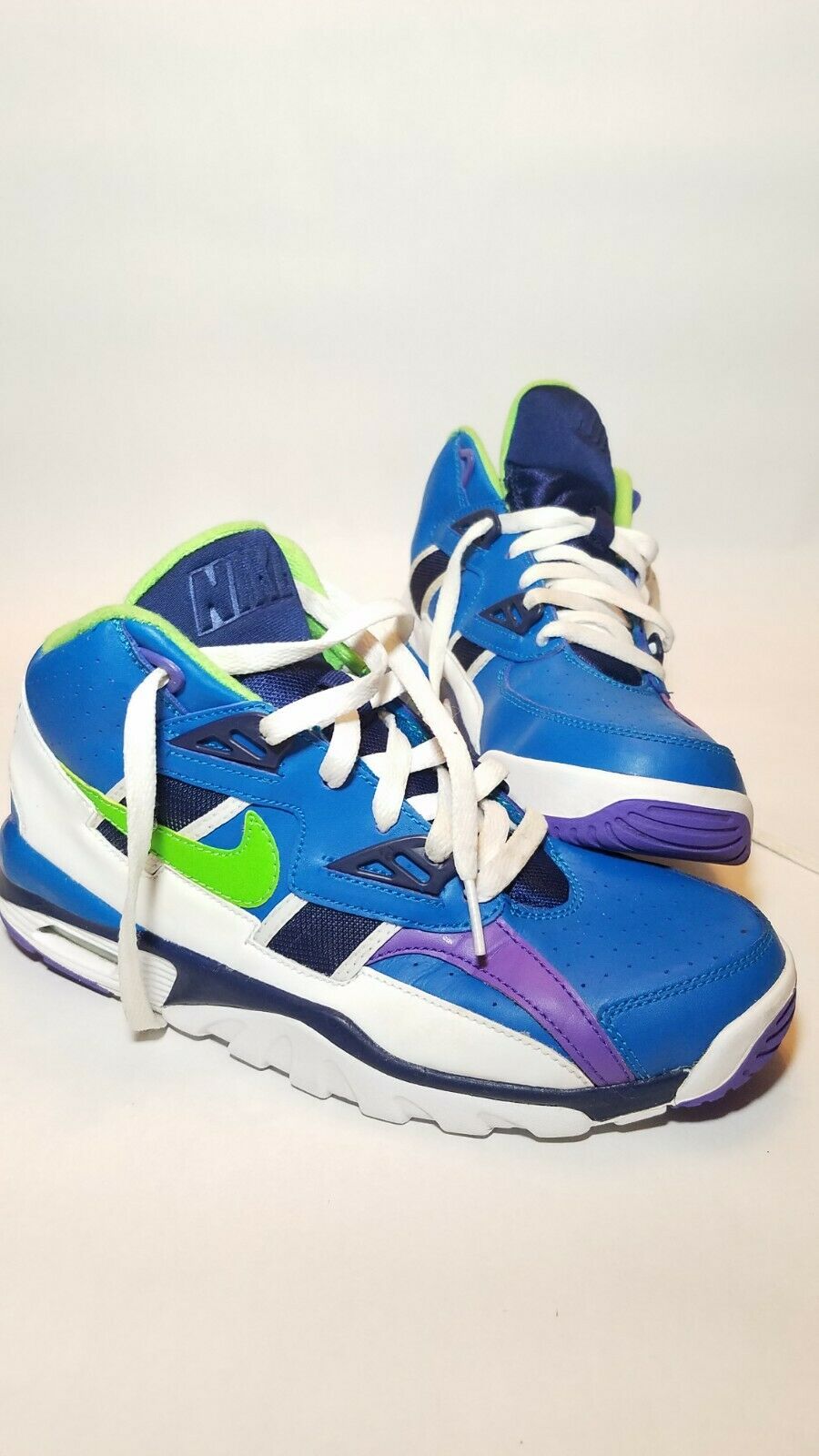 Nike Air Trainer GS Shoes Youth 6.5 Imperial Blue / Scream Green CJ0580-400
