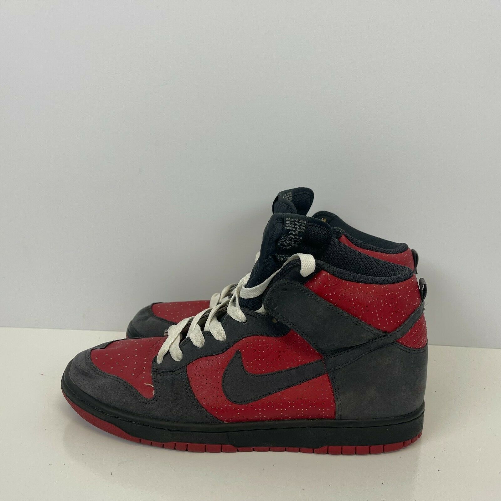 Nike Dunk High Shoes Ultraman Red Anthracite Grey 2009 Release Mens Size 10