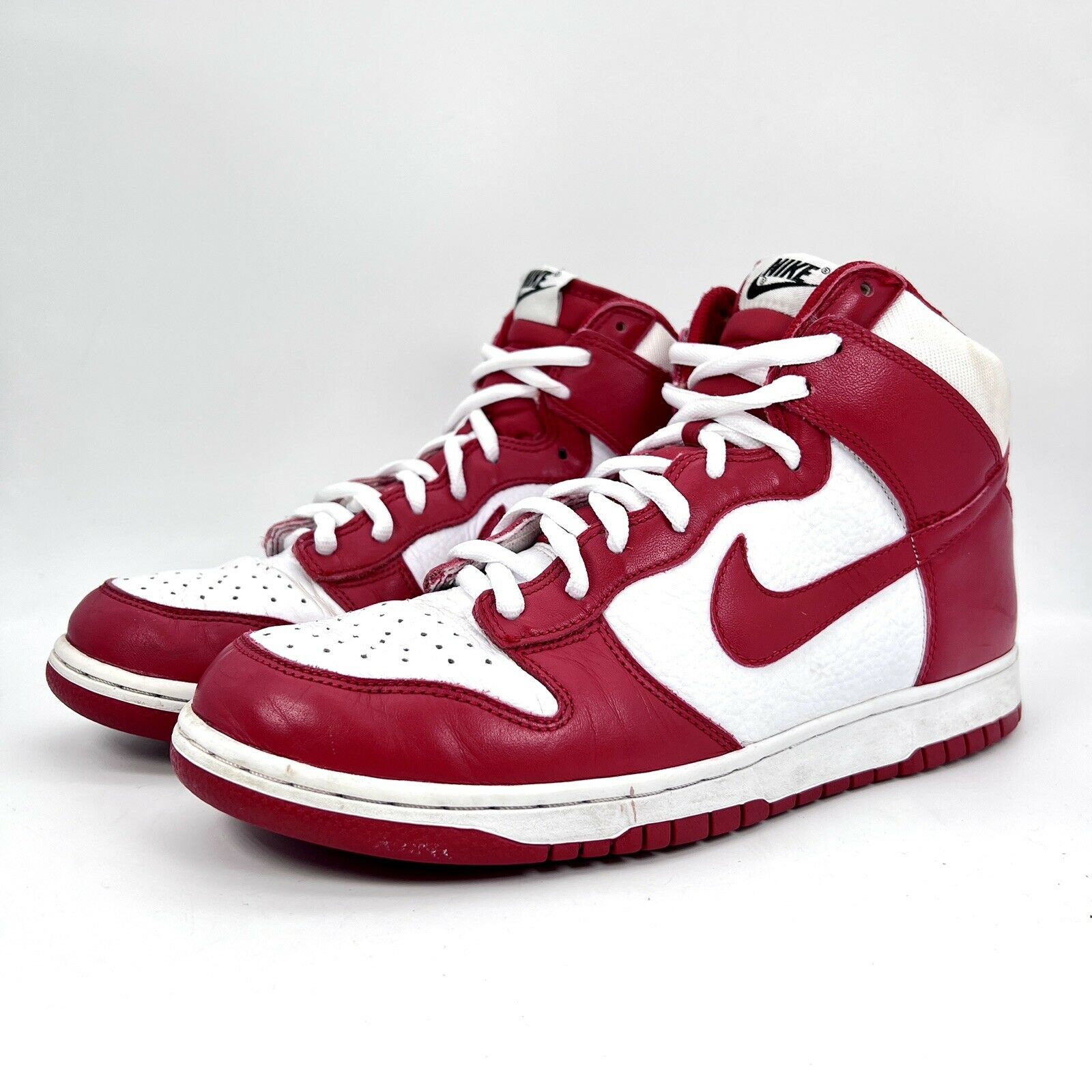 Nike Dunk High White Varsity Red St. Johns 2009 Shoes 317982-162 Men Size 10