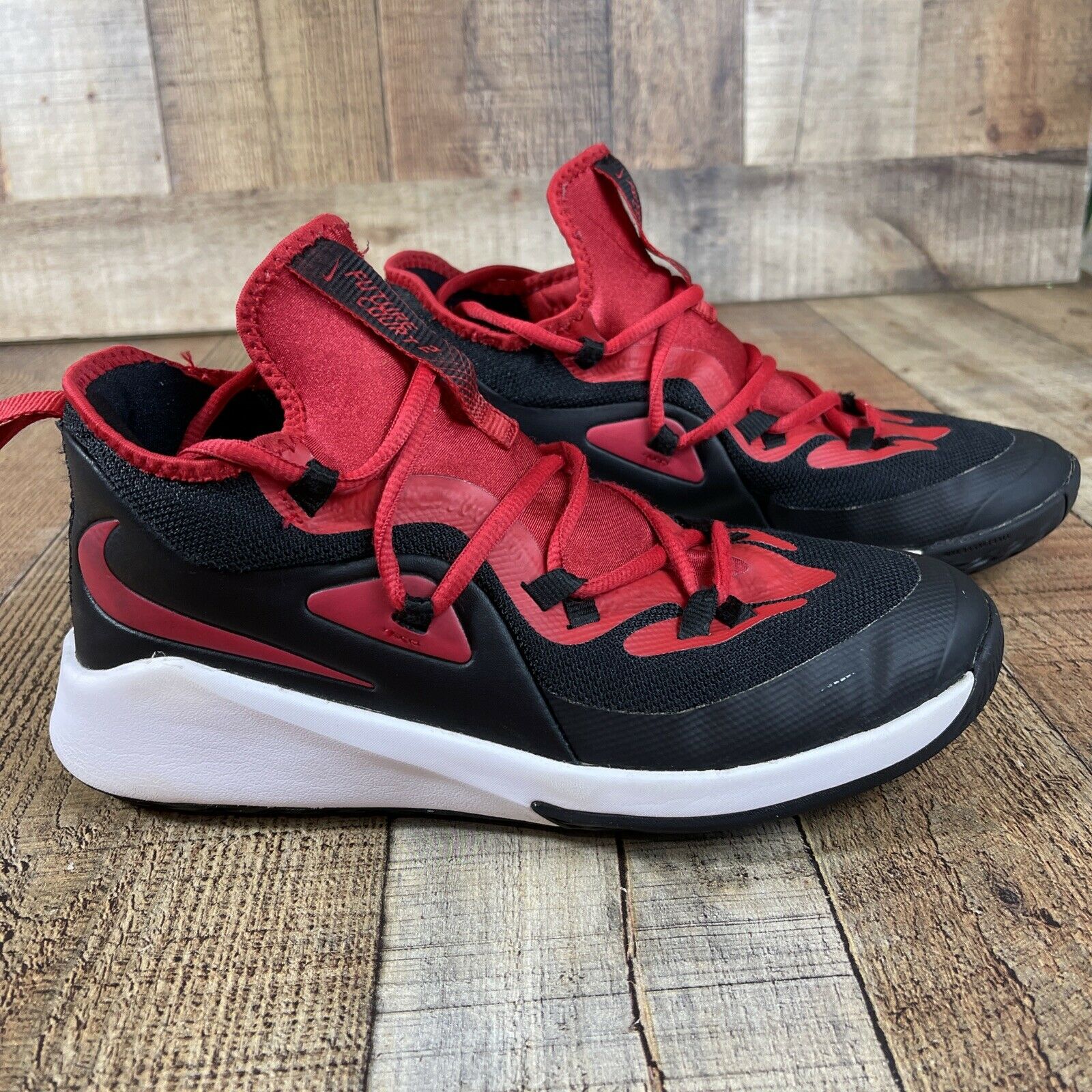 Nike Future Court 2 Big Kids Basketball Shoes Black/Red BQ5628-002 Size 7Y