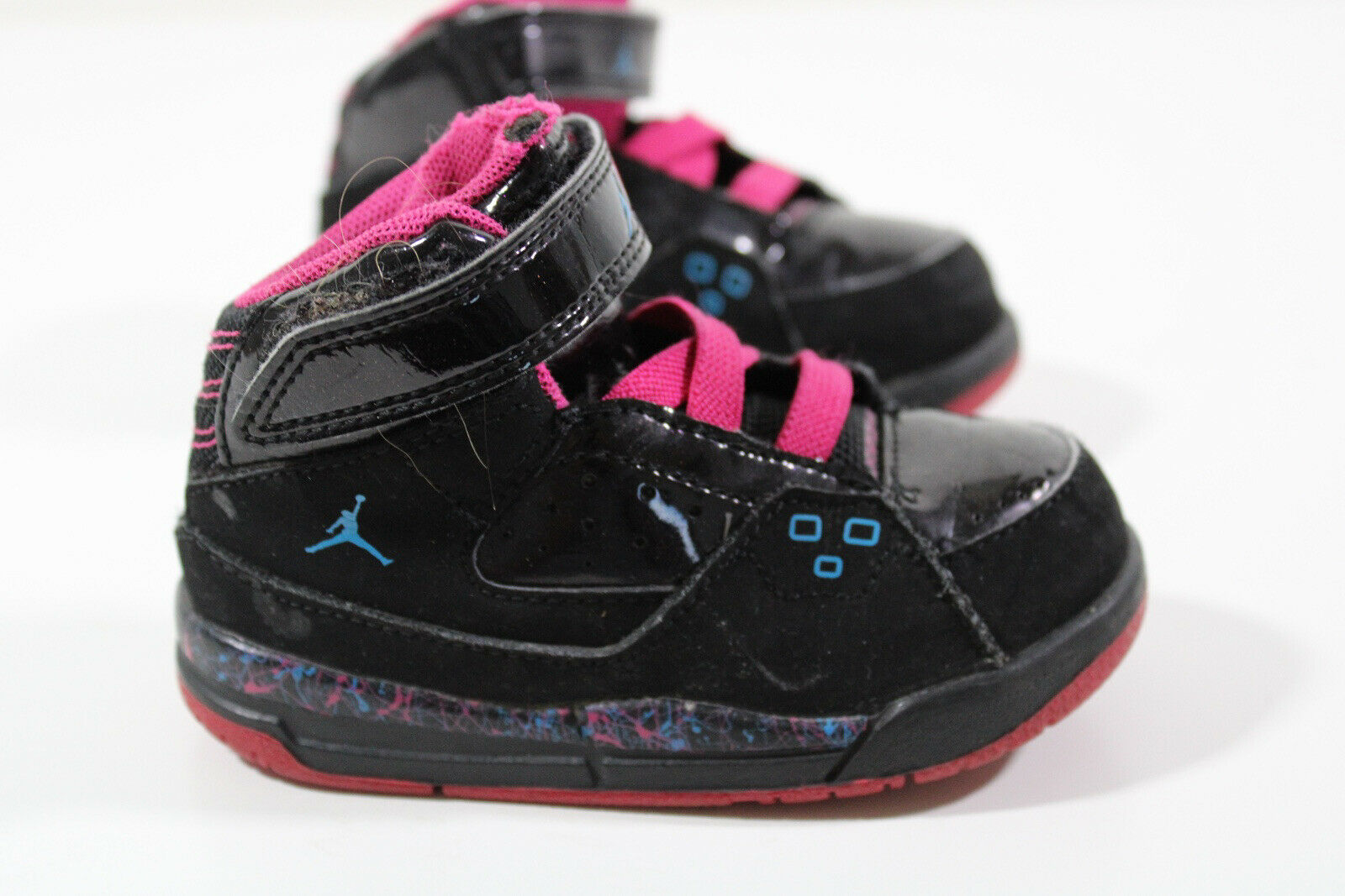 Nike Girls Air Jordan SC-1 407496-009 Black Pink Athletic Shoes Size US 6 C