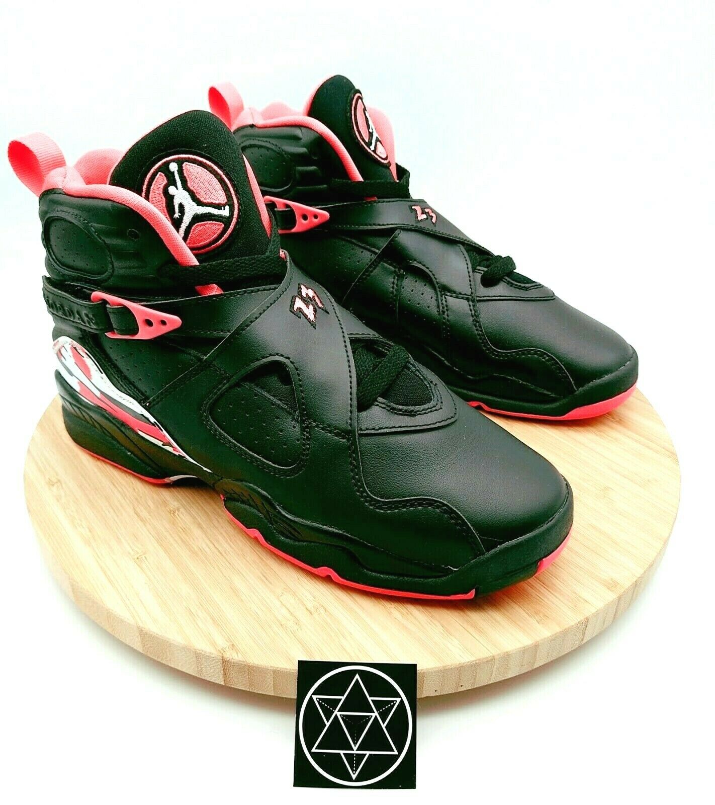Nike Jordan 8 Retro Sneaker Shoes Black (580528-006) (GS) Size 4 Y / Womens 5.5