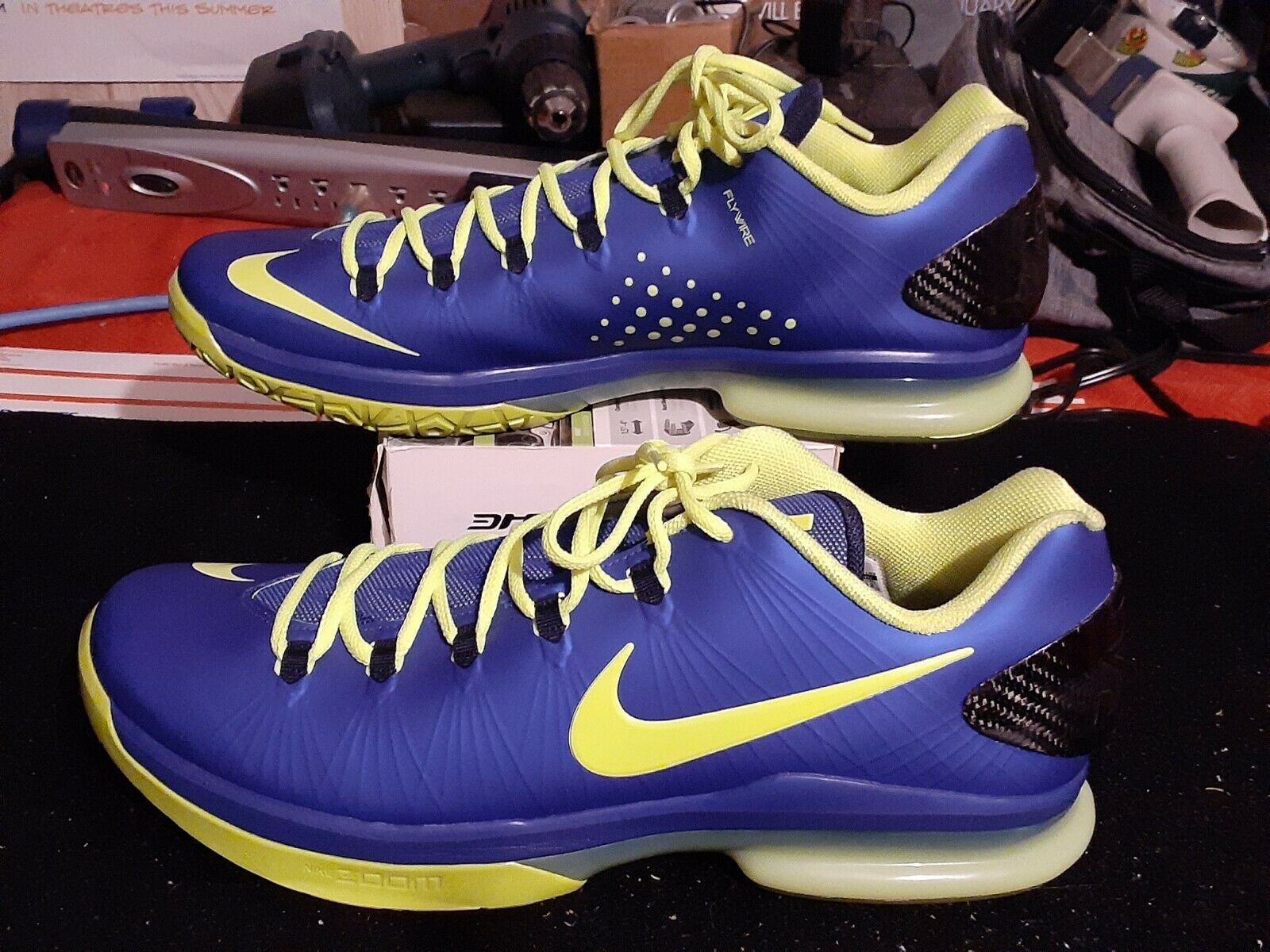 Nike KD 5 Elite Superhero Hyper Blue Volt Men's basketball shoes size 14 w/ box