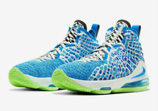 Nike Lebron XVII (GS) Basketball Shoes Photo Blue Green BQ5594-434 Youth NEW
