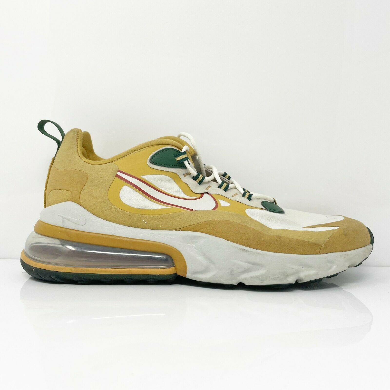 Nike Mens Air Max 270 React AO4971-700 Yellow Running Shoes Sneakers Sz 10