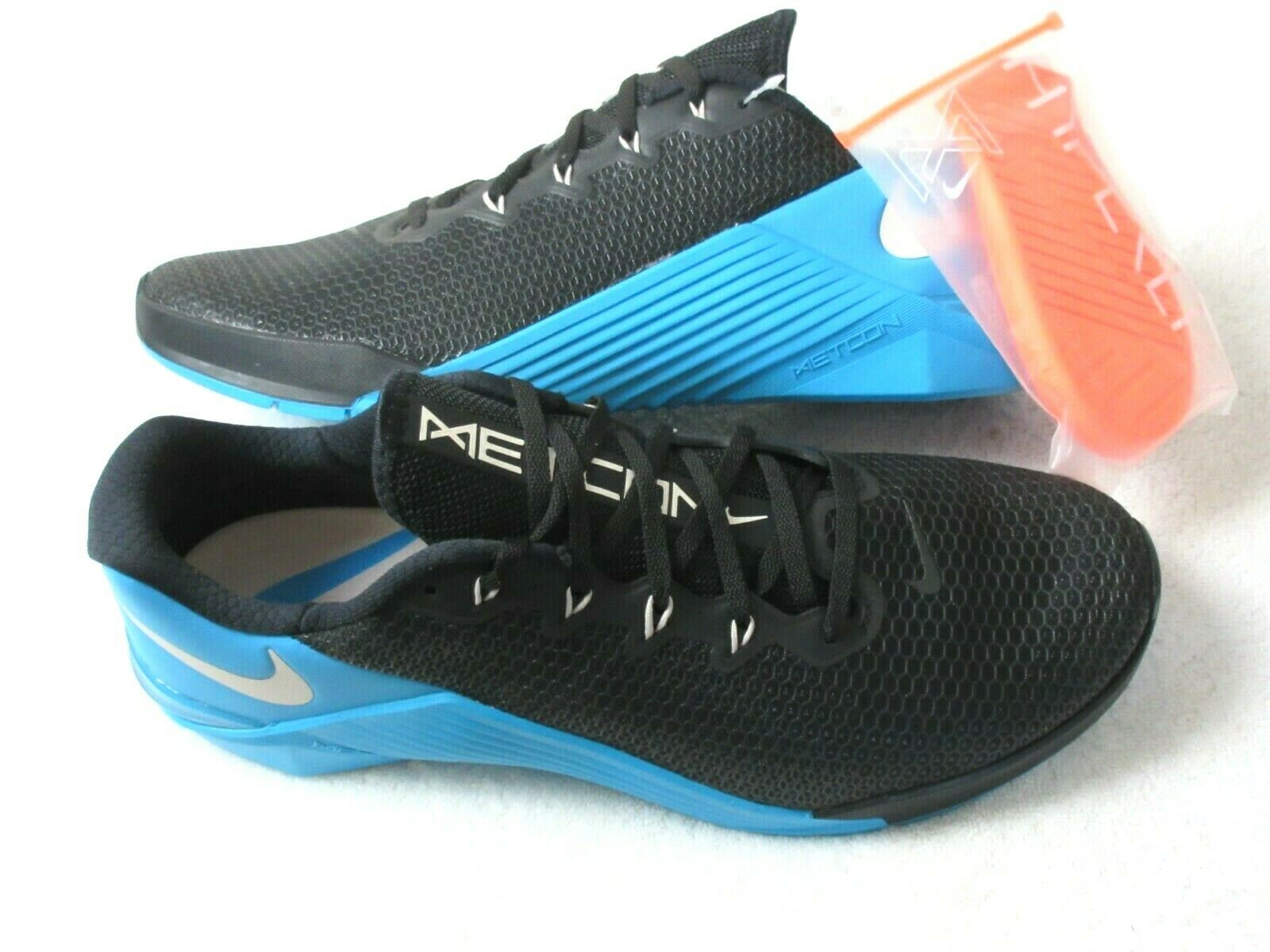 Nike Mens Metcon 5 Athletic Training Shoes Black Desert Sand Blue Size 13 NEW