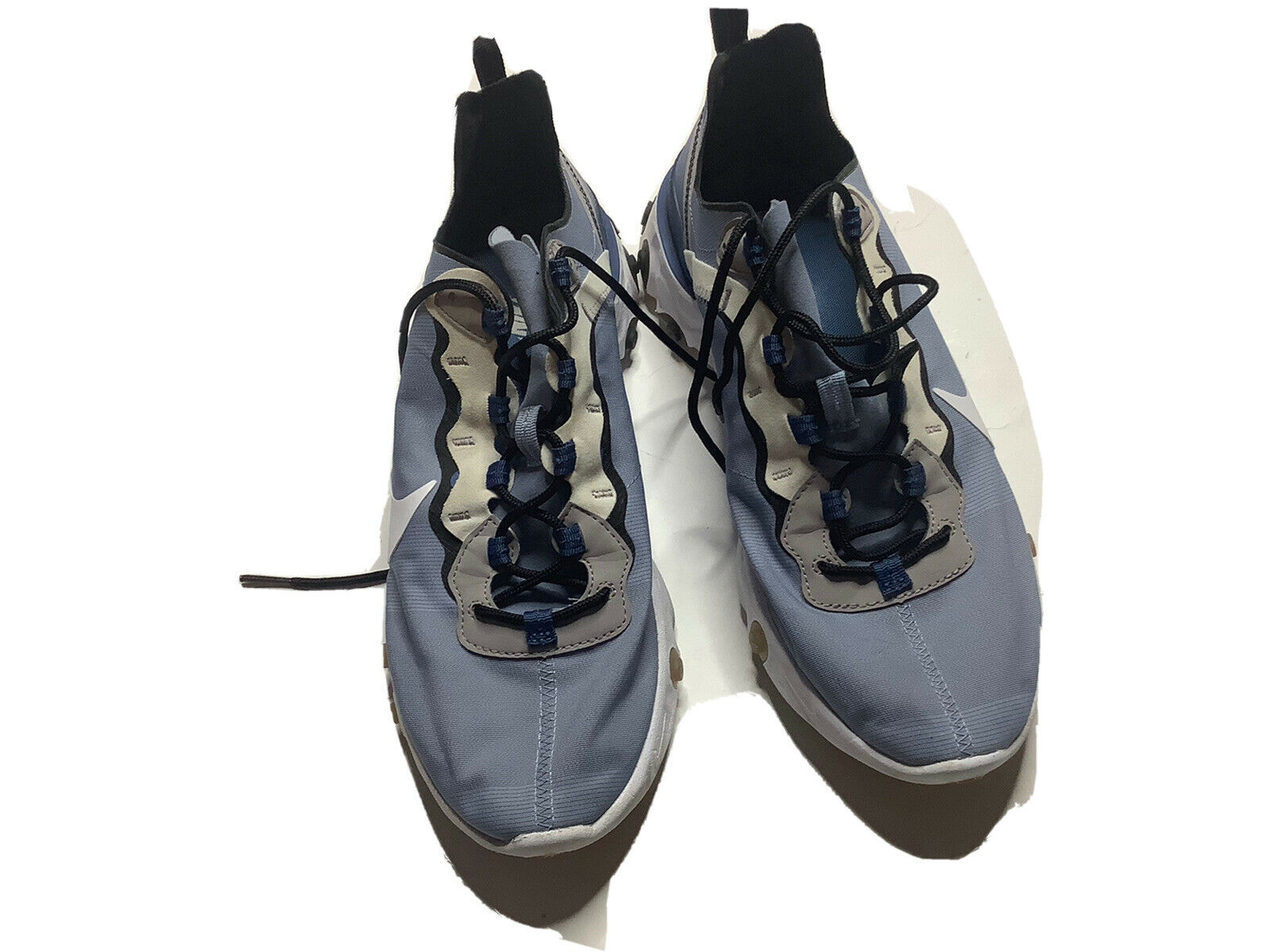 NIKE REACT Element 55 Running Walking Shoes 11.5 Indigo Fog Mystic Navy