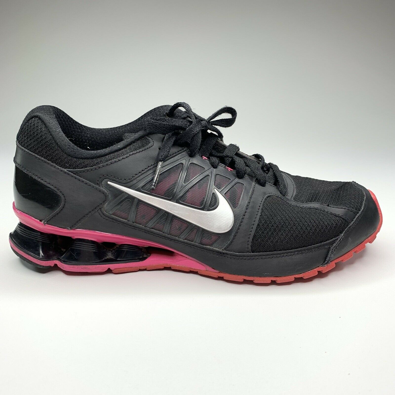Nike Reax Run 6 Running Shoes - Womens Size 10 - Black Pink - 472647-002