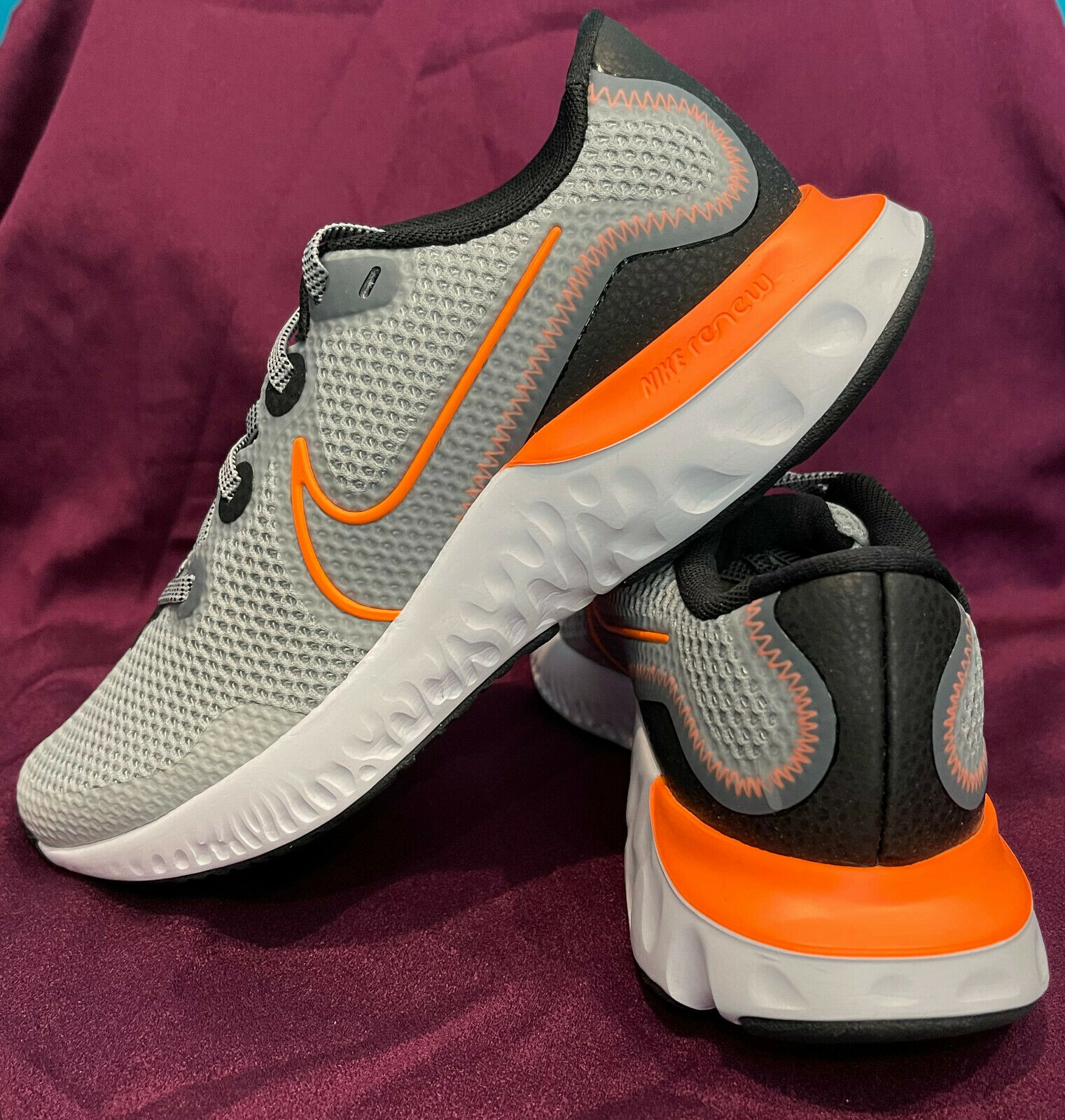 Nike Renew Run Shoes Light Smoke Grey (GS) Size:4Y Big Kids Sneakers #CT1430-070