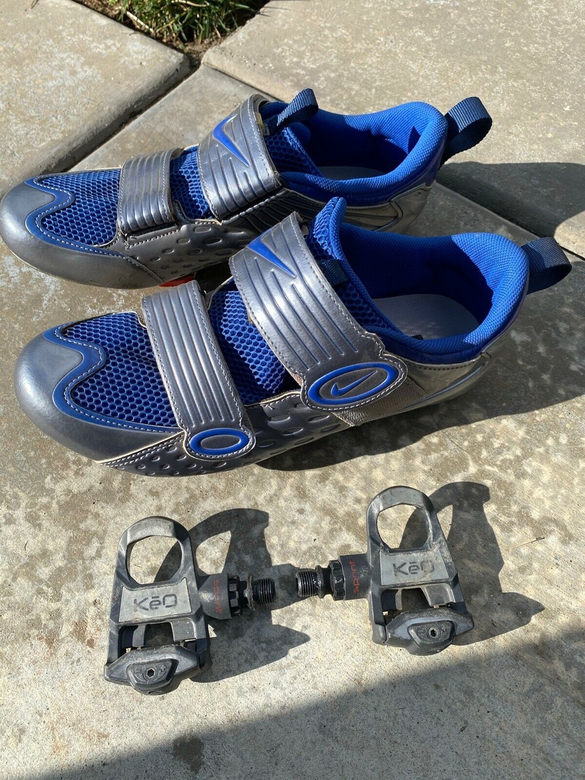 Nike Road Bike Shoes Carbon Sole With Keo Clip In Pedals And Cleats