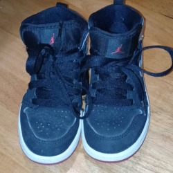 Nike Shoes | Boys Air Jordans, Size 11c, Black | Color: Black/Red | Size: 11b