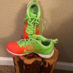 Nike Shoes | Girls Size 13 Softballsoccer Shoes | Color: Green/Orange | Size: 13g