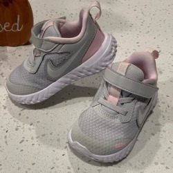 Nike Shoes | Infant Girls Nikes | Color: Gray/Pink | Size: 6c