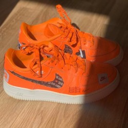 Nike Shoes | Just Do It Pack Orange Air Forces (Gs) | Color: Orange | Size: 6