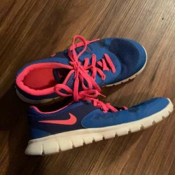 Nike Shoes | Kids Size 3 Neon Pink And Blue Nike Shoes | Color: Blue | Size: 3bb