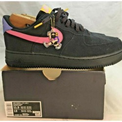 Nike Shoes | New Nike Air Force 1 Low - Cd0887-001 Size 11.5 Black Purple Pink W Keychain | Color: Black/Pink | Size: 11.5