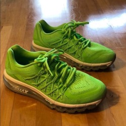 Nike Shoes | Nike Airmax Neon Green Shoes Kids Size 6.5 Eur 39 | Color: Green | Size: 6.5bb