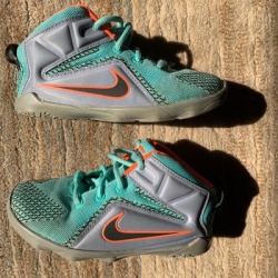 Nike Shoes | Nike Lebron'12 South Beach Colors Infant Size 10c | Color: Green/Orange | Size: 12c