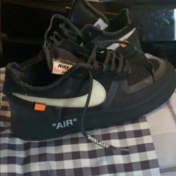 Nike Shoes | Off White Air Force 1 | Color: Black | Size: 9.5