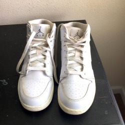 Nike Shoes | White Nike Air Jordans, Like New Condition | Color: White | Size: 7bb