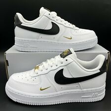 Nike Women's Air Force 1 '07 ESS Shoes White Black Gold CZ0270-102 Multi Size