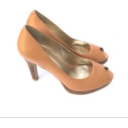 Nine West Shoes | 8m Nine West Womens Shoes Heels Formal Leather | Color: Brown | Size: 8