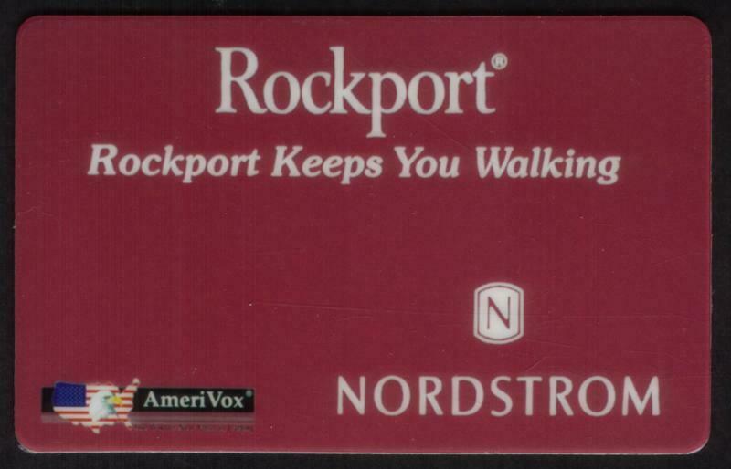Nordstrom: 'Rockport Keeps You Walking' Shoes PROOF (Blank Reverse) Phone Card