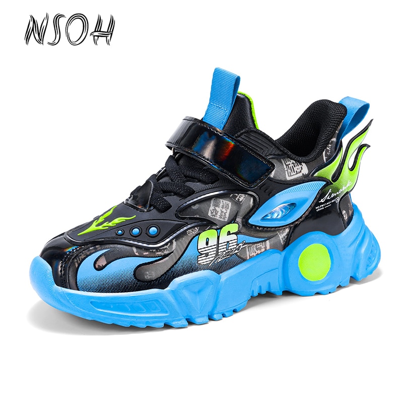 NSOH Spring Autumn Kids Casual Sports Shoes Leather Waterproof Boys Sneakears Non-slip Boys Running Shoes Outdoor Sneakears