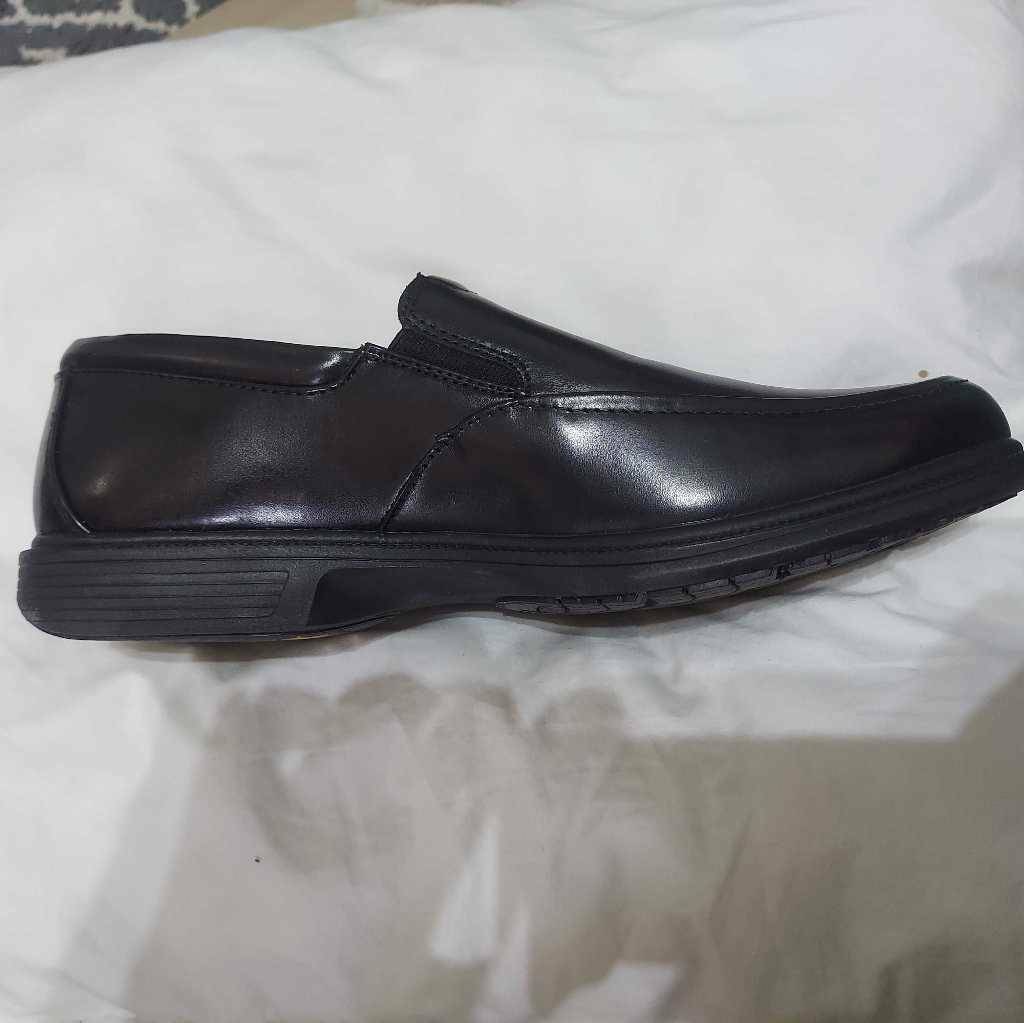 Nunn Bush Mens Lamont Walking Dress Shoes Black Moc Toe Slip Resistant 9.5M New