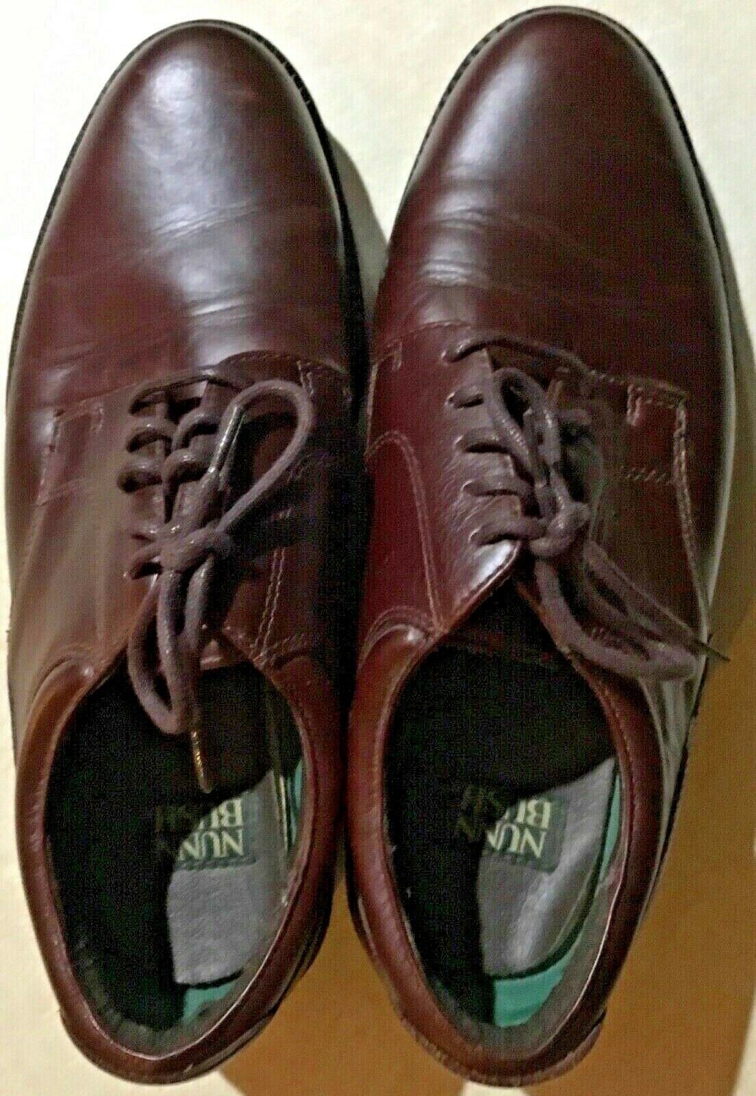 Nunn Bush Shoes Mens 9M Brown Leather Casual Lace Up Comfort Slip Resistant Sole