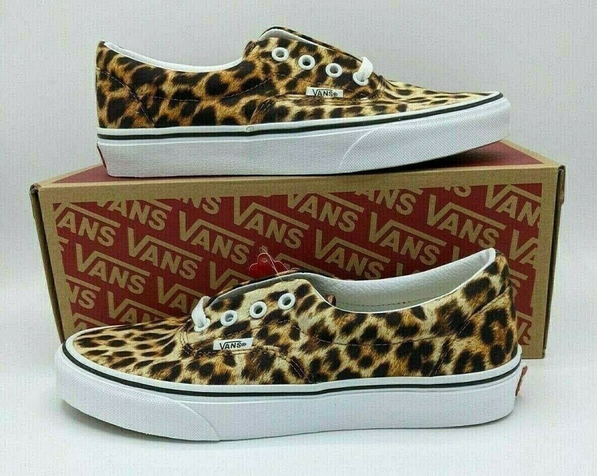 NWB Vans Womens Size 7.5 ERA Leopard Black White Animal Print Casual Shoes