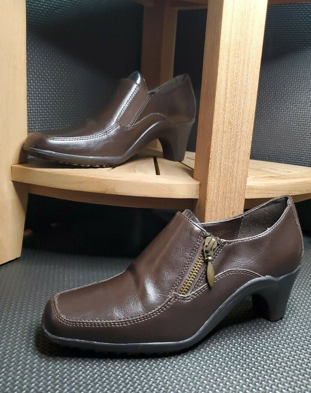 NWOT Dress Casual Leather AEROSOLES Dark Brown BLASTOFF Shoes size 7M low heel