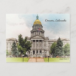 Old Style, Colorado State Capitol Bldg, Denver, CO Postcard
